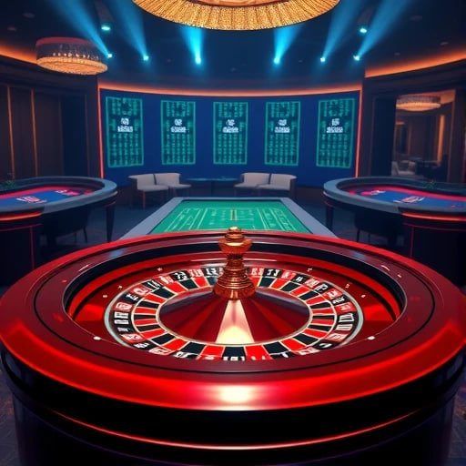 Antarmuka permainan bandar poker di platform gimbal4d dengan meja permainan dan statistik pemain